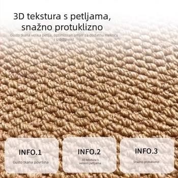 Kuhinjski modulni podni tepih s motivom ananasovog prstena, upija vodu i masnoću, protuklizna TPR podloga, perivi veliki plišani tepih