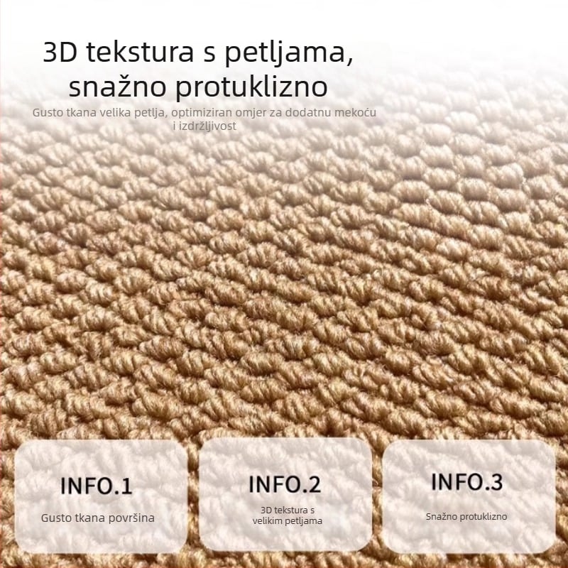 Kuhinjski modulni podni tepih s motivom ananasovog prstena, upija vodu i masnoću, protuklizna TPR podloga, perivi veliki plišani tepih