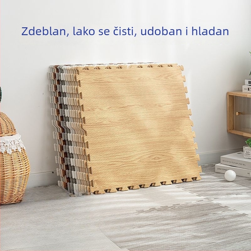 Penu puzzle podloga za igru, kvadratna, prugasti uzorak, dnevni boravak
