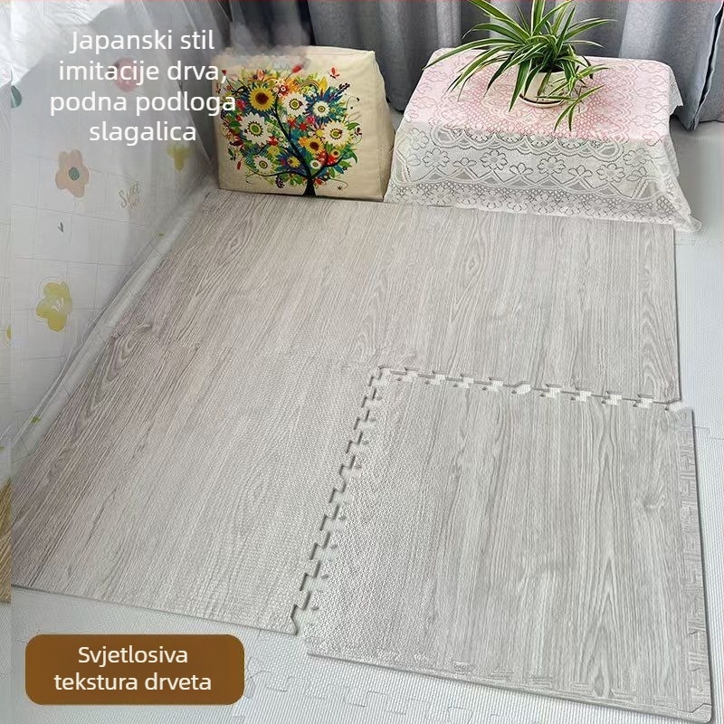 Penu puzzle podloga za igru, kvadratna, prugasti uzorak, dnevni boravak