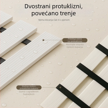 Sklopiva protuklizna prostirka za kupaonicu od PVC-a, kvadratnog oblika, jednobojna, vodootporna