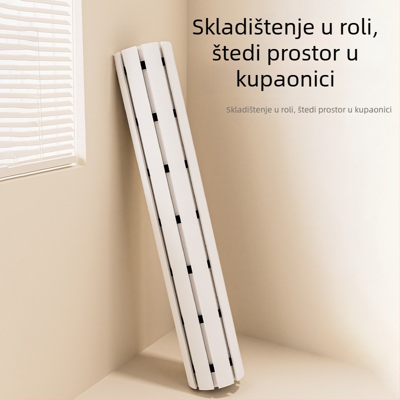 Sklopiva protuklizna prostirka za kupaonicu od PVC-a, kvadratnog oblika, jednobojna, vodootporna