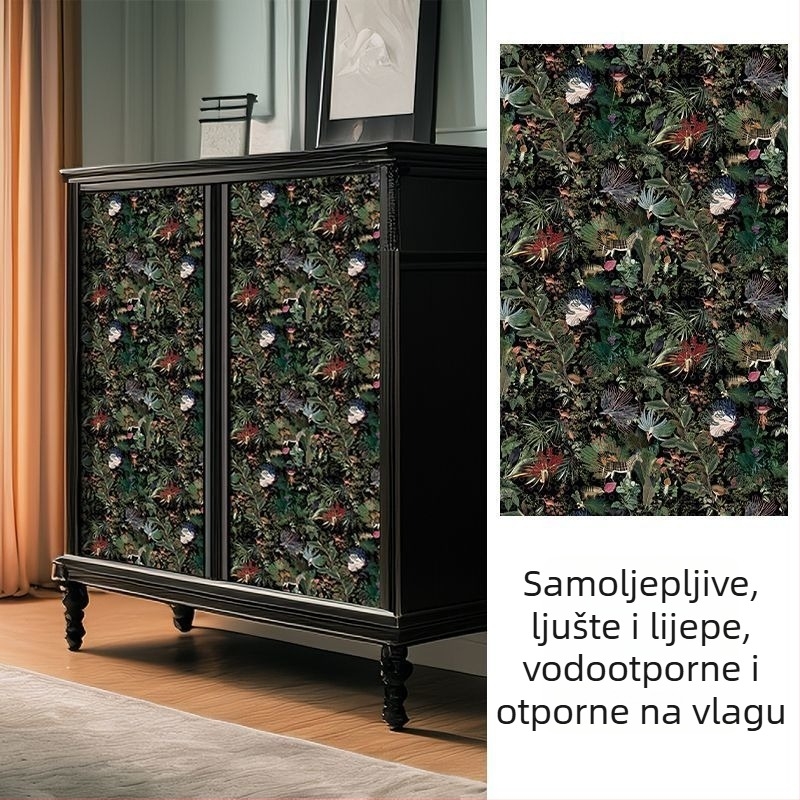 Zidna naljepnica: retro europski stil, vodootporna, otporna na vlagu, moderno jednostavno (GS(2016)no.4020)