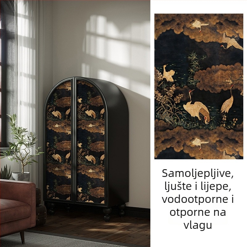Zidna naljepnica: retro europski stil, vodootporna, otporna na vlagu, moderno jednostavno (GS(2016)no.4020)