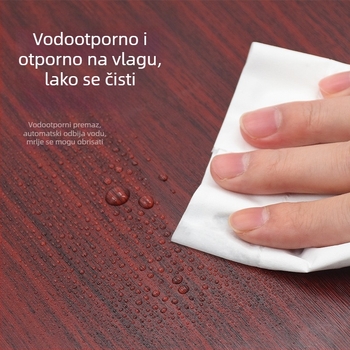 PVC naljepnice za namještaj s drvenim uzorkom, samoljepljive, vodootporne i otporne na vlagu, 2-djelni set za garderobe, ormariće i radne plohe