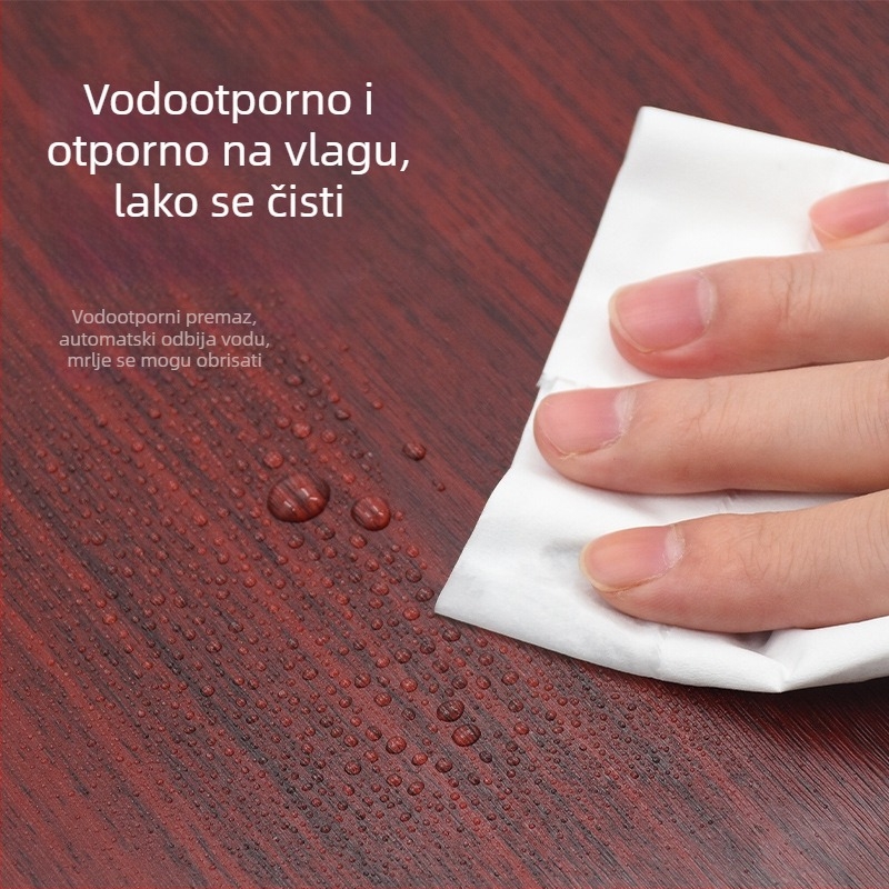 PVC naljepnice za namještaj s drvenim uzorkom, samoljepljive, vodootporne i otporne na vlagu, 2-djelni set za garderobe, ormariće i radne plohe