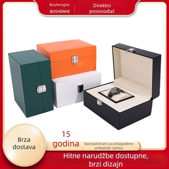 Kutija za pakiranje satova od PU kože s metalnom kopčom, pakiranje nakita
