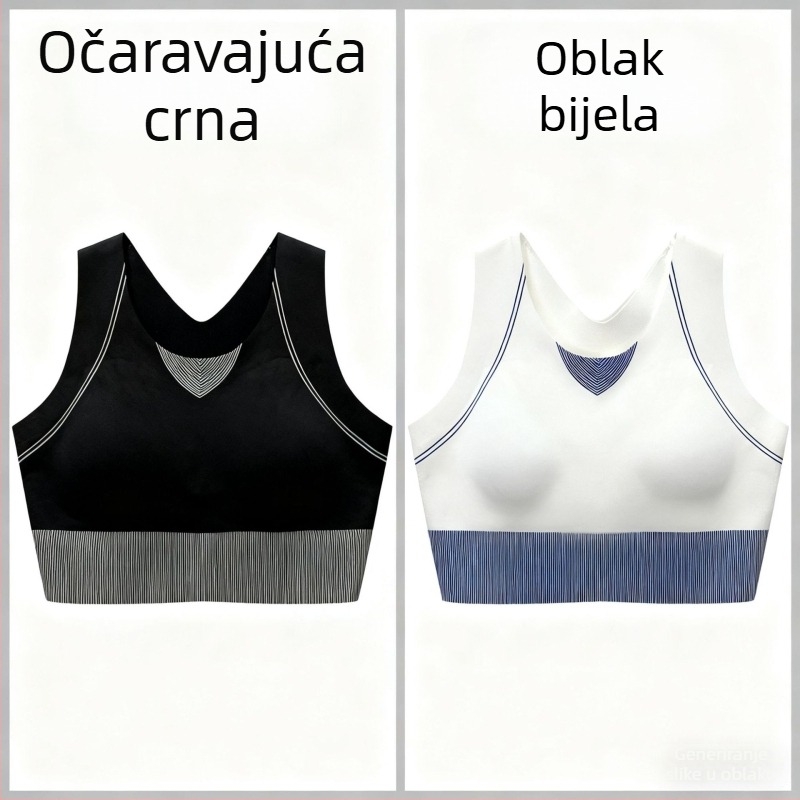 Bezšivni sportski grudnjak visokog intenziteta, otporan na udarce i s podrškom protiv opuštanja grudi, za trčanje, fitness i jogu, za žene