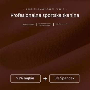 Šok-dokazni sportski prsluk za trčanje s fiksnom čašicom, 3/4 čašica, fiksne dvostruke naramenice, U-oblik, najlon s podstavnim spandexom, plisirani dizajn
