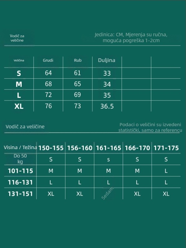 Sportski grudnjak bez leđa s oblikovanim košaricama, bešavan, glavni materijal najlon 75% s Lycra 25% podstavom, fiksne dvostruke naramenice, stražnja troredna kopča