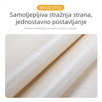 Samoljepljiva folija s drvenim uzorkom za namještaj – cijeli rolni list; za renoviranje ormara, vrata i radnih ploha; vodootporna i otporna na ulje.