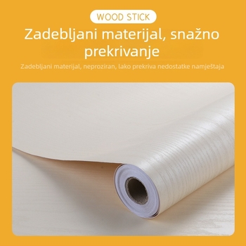 Samoljepljiva folija s drvenim uzorkom za namještaj – cijeli rolni list; za renoviranje ormara, vrata i radnih ploha; vodootporna i otporna na ulje.
