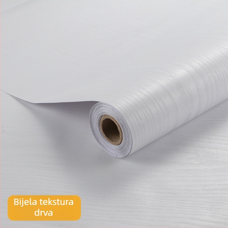 Samoljepljiva folija s drvenim uzorkom za namještaj – cijeli rolni list; za renoviranje ormara, vrata i radnih ploha; vodootporna i otporna na ulje.