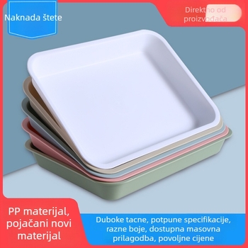 Duboki pravokutni pladanj od PP, mat površina, mikrotalasno siguran, mogućnost prilagodbe