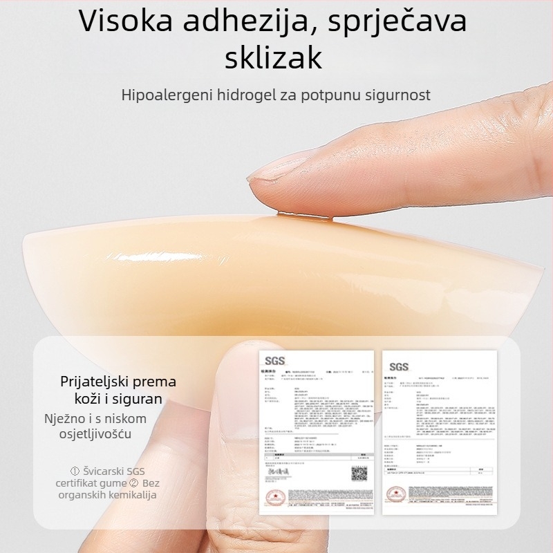 Silikonski patch za grudi - bez tragova, nevidljiv, tanak, okrugli oblik bradavice