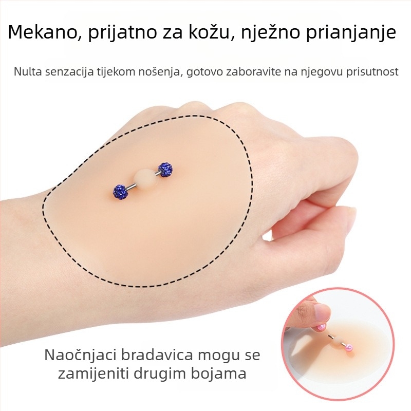 Silikonski realistični flaster za bradavice u boji kože, s ljepilom, ukras bradavica šiljkom, nevidljivi grudni flaster