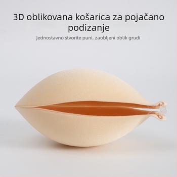 Ljepljene trake za podizanje dojki s kružnim oblikom čašice, prozračne, debele punjenja, čvrsto drže, nevidljive naramenice, za vjenčanicu