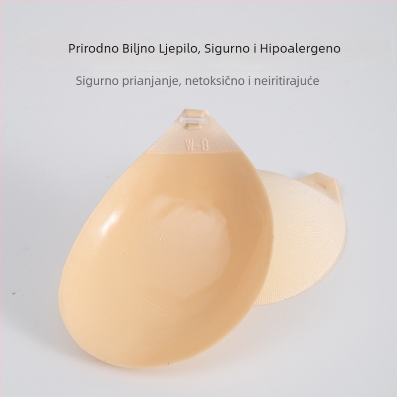 Ljepljene trake za podizanje dojki s kružnim oblikom čašice, prozračne, debele punjenja, čvrsto drže, nevidljive naramenice, za vjenčanicu