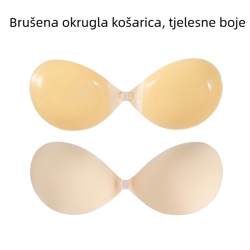 Ljepljene trake za podizanje dojki s kružnim oblikom čašice, prozračne, debele punjenja, čvrsto drže, nevidljive naramenice, za vjenčanicu