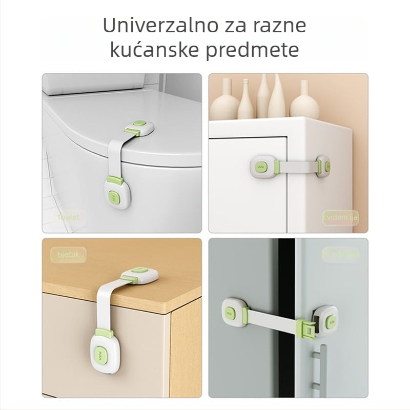 Zasun tipa A za vrata i ladice, model yx-drawer latch, materijal ABS/PVC, dizajn s dvostrukim kopčama