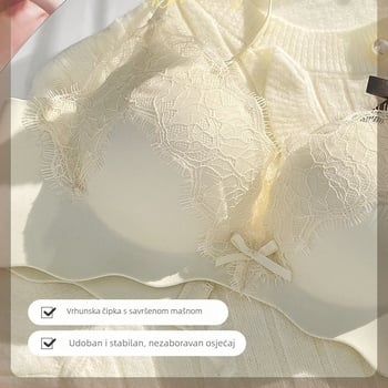 2025 nova bežično čipkasta grudnjak za male grudi, bočna podrška, push-up učinak, ljeto