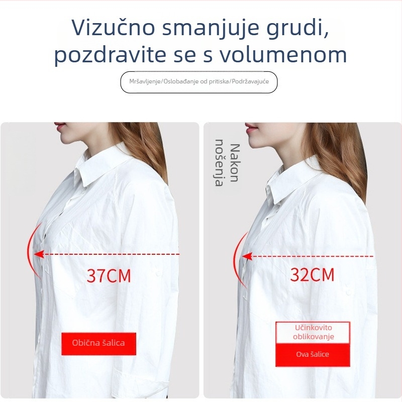 Grudnjak s punim košaricama, ultra tanak oblik košarice, odvojive dvostruke naramenice, čipkasti rub, dijamantni ukrasi