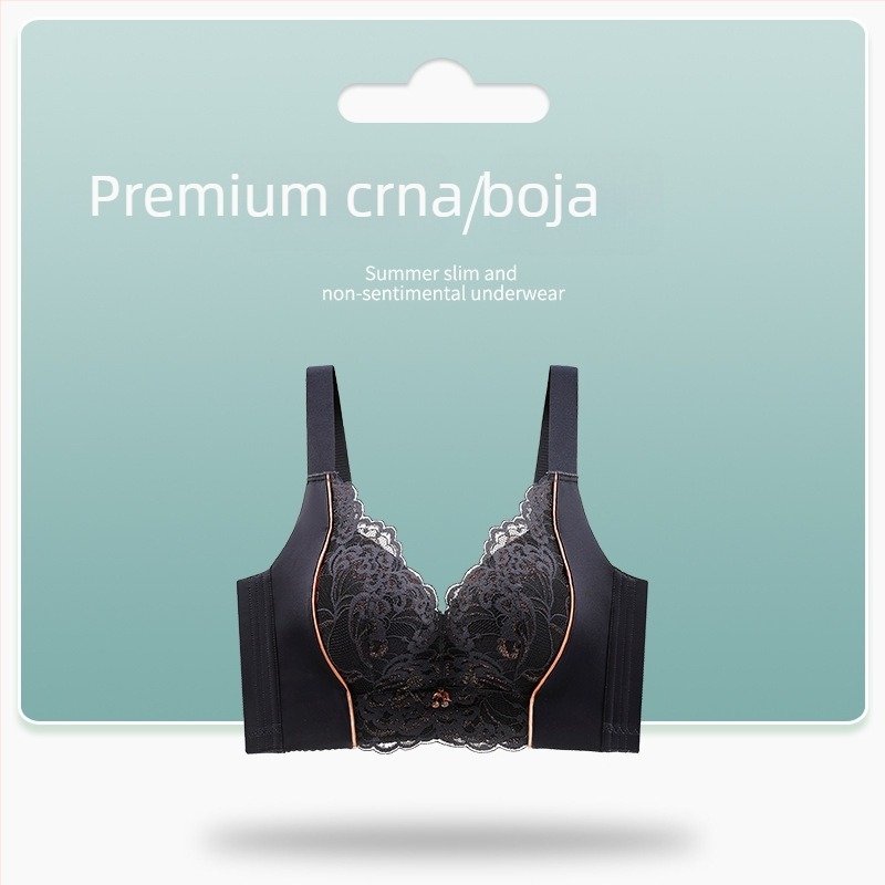 Push-up grudnjak, 3/4 šalice, najlon, fiksne naramenice, stražnja kopča s pet redova