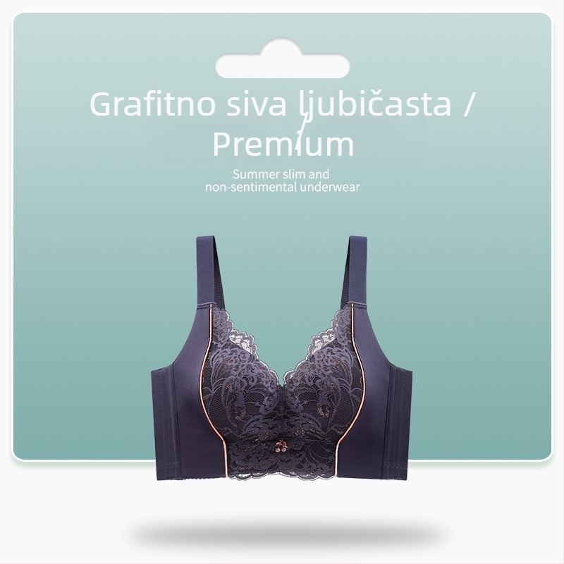 Push-up grudnjak, 3/4 šalice, najlon, fiksne naramenice, stražnja kopča s pet redova