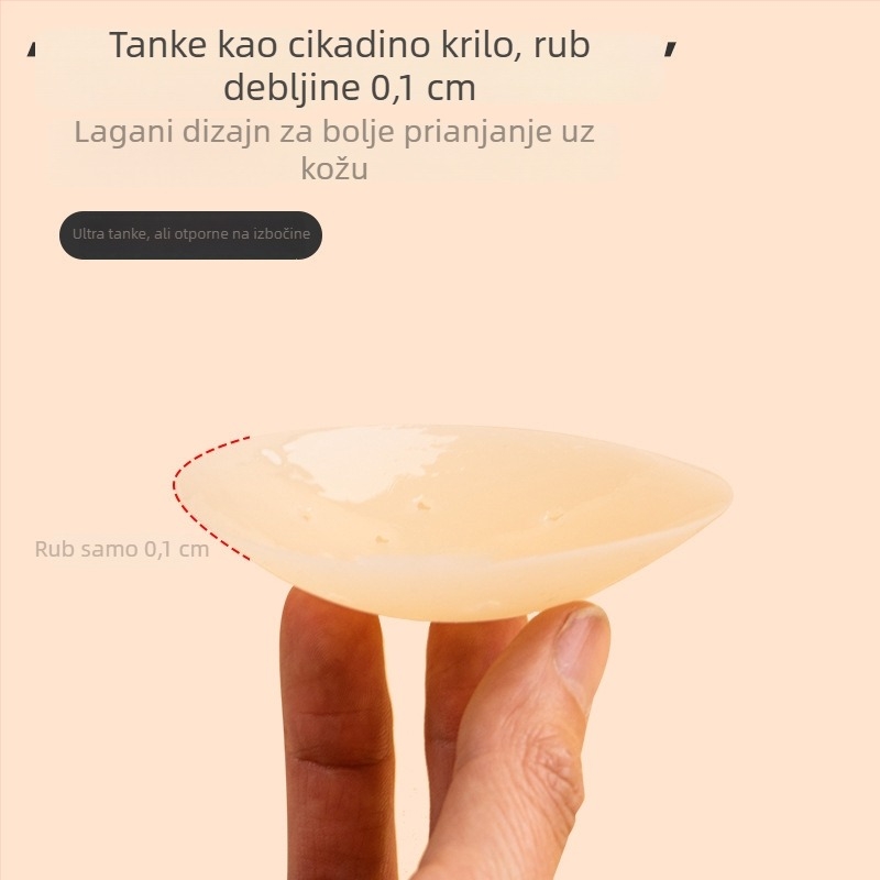Ultra-tanki kružni silikon patch za grudi, vodootporan, bezšivan i diskretan za vjenčanu haljinu i donje rublje