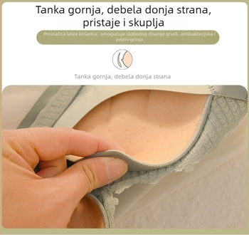 Čipkasti latex grudnjak za žene s malim dojkama, bežični, oblikovanje bočnih dojki, tanak stil