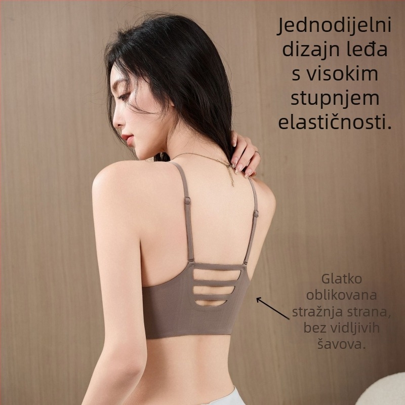 Grudnjak s prednjim zatvaranjem, bežični, bezšavni, push-up, bočna podrška