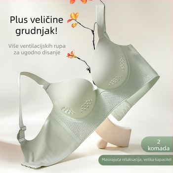 Bešavna grudnjak za oblikovanje, 3/4 košarica, tanko oblikovana šalica, glavni materijal najlon, podstava šalice od pamuka, stražnje četiri reda kopči
