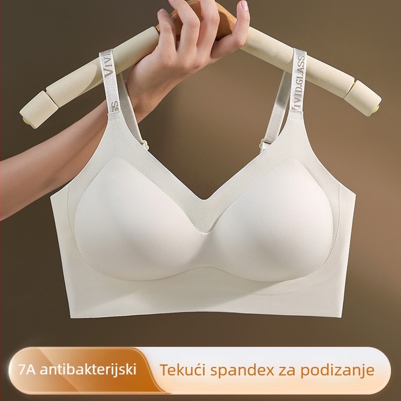 Antibakterijski bešavni grudnjak bez žice, od najlona, puni košaricu, podržavajući gornji dio