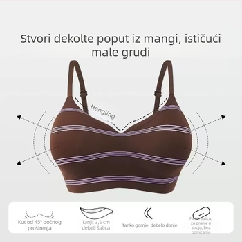 Bešivni grudnjak u stilu prsluka, s push-up učinkom za male grudi, nježna potpora, puna košarica, materijal: najlon/elastan