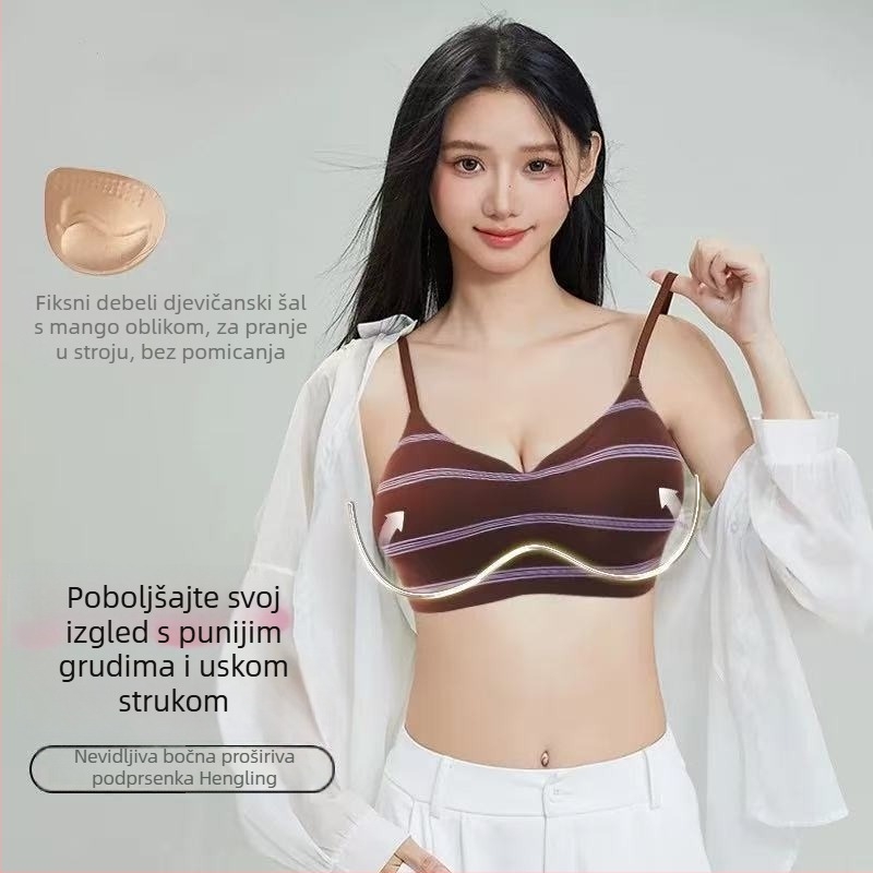 Bešivni grudnjak u stilu prsluka, s push-up učinkom za male grudi, nježna potpora, puna košarica, materijal: najlon/elastan
