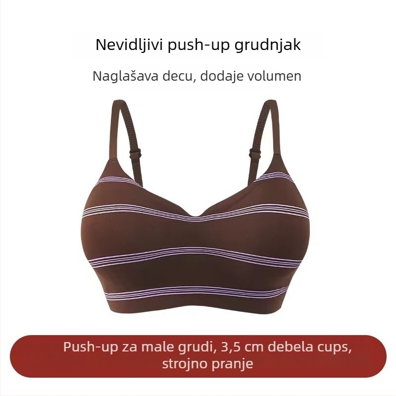 Bešivni grudnjak u stilu prsluka, s push-up učinkom za male grudi, nježna potpora, puna košarica, materijal: najlon/elastan