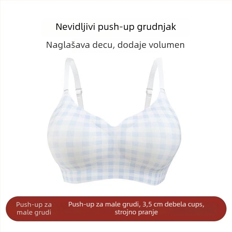 Bešivni grudnjak u stilu prsluka, s push-up učinkom za male grudi, nježna potpora, puna košarica, materijal: najlon/elastan