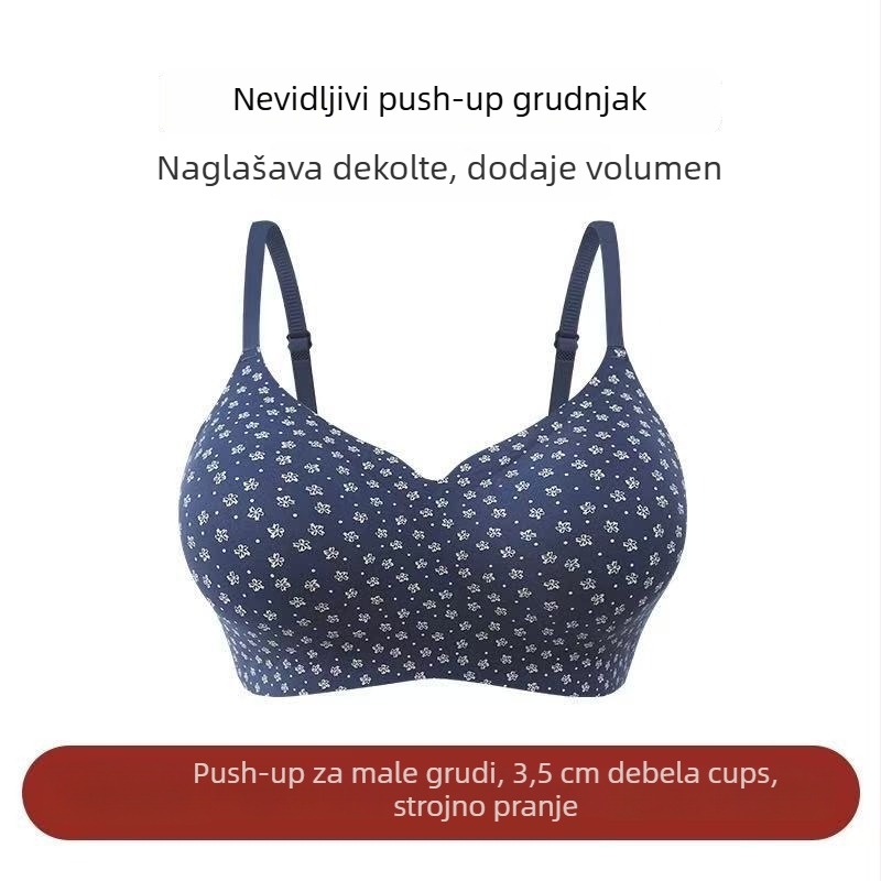 Bešivni grudnjak u stilu prsluka, s push-up učinkom za male grudi, nježna potpora, puna košarica, materijal: najlon/elastan