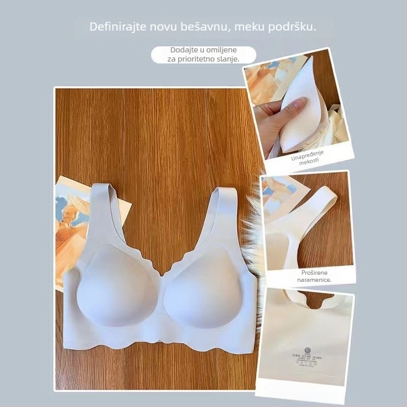 Xian Jin Honey ženski grudnjak od najlona, prozračan bezšavni dizajn, push-up za male grudi, tanak kalup, 3/4 šalica, bez metalne potporne šipke, fiksni dvostruki naramenici, glavni materijal 70–80% najlon, podstava od Spandexa 30–50%, vizualno smanjuje ve