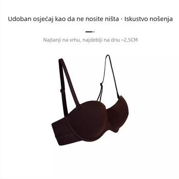 Herati bešiv grudnjak s polukupom, Push-Up, najlon, fiksne dvostruke naramenice