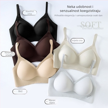 Bezšivni ženski grudnjak, podizanje, bez žice, prozračan, podesiv, vizualno čini mali bust većim, lagani ljetni stil