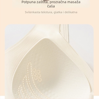 Bezšiven grudnjak u stilu topa, bežični, lagani push-up, tanke šalice, fiksirane šalice za oblikovanje.