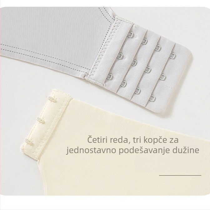 Bezšiven grudnjak u stilu topa, bežični, lagani push-up, tanke šalice, fiksirane šalice za oblikovanje.