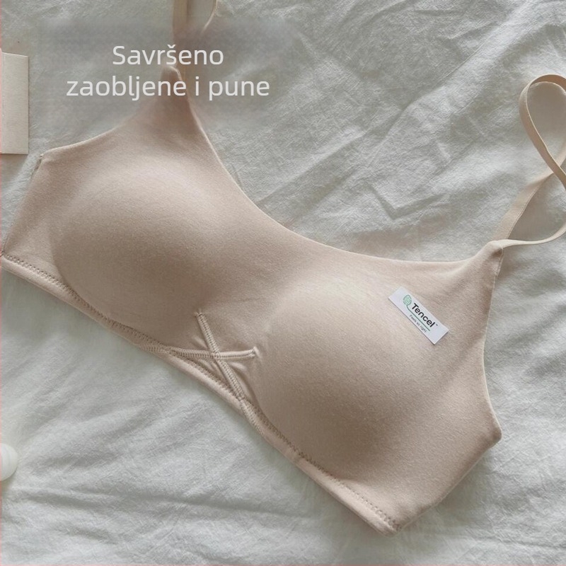 Y Modal bešivni grudnjak s okruglim čašicama, lagani ljetni model, podrška za male grudi, prozračan