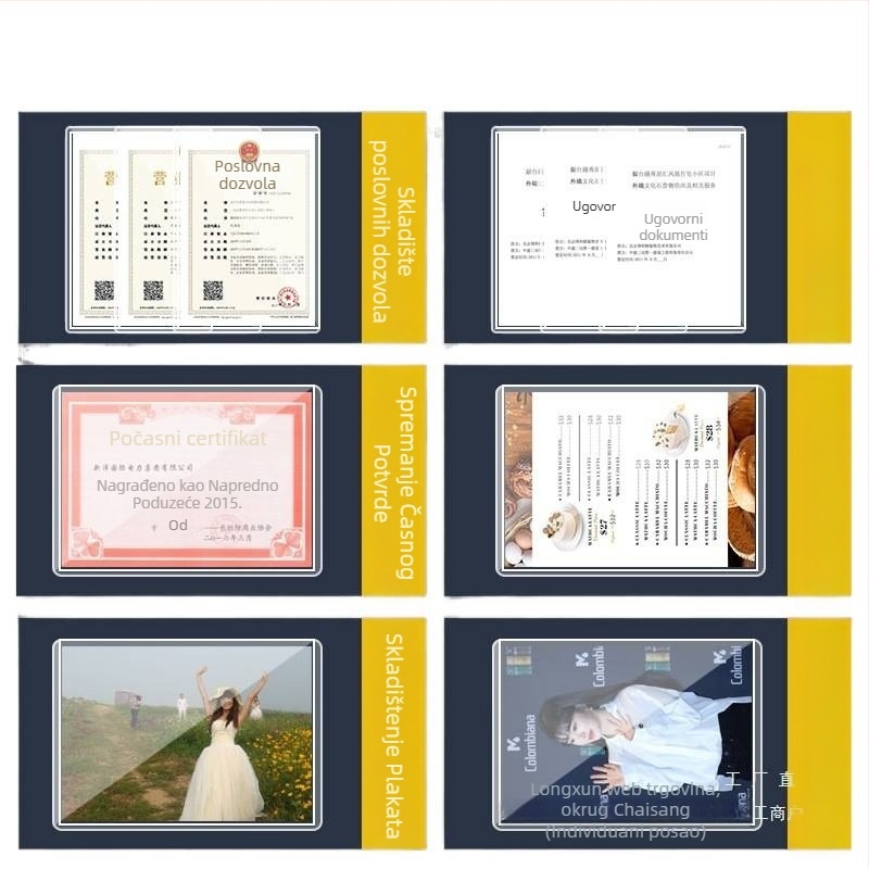 Album-stil zaštitna futrola, univerzalni dizajn, prozirna plastična zaštita, materijal: Silk flower