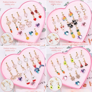 Korejskog stila klipsi za uho, dizajn crtanih životinja, legura, elektroplatiranje, individualno pakiranje