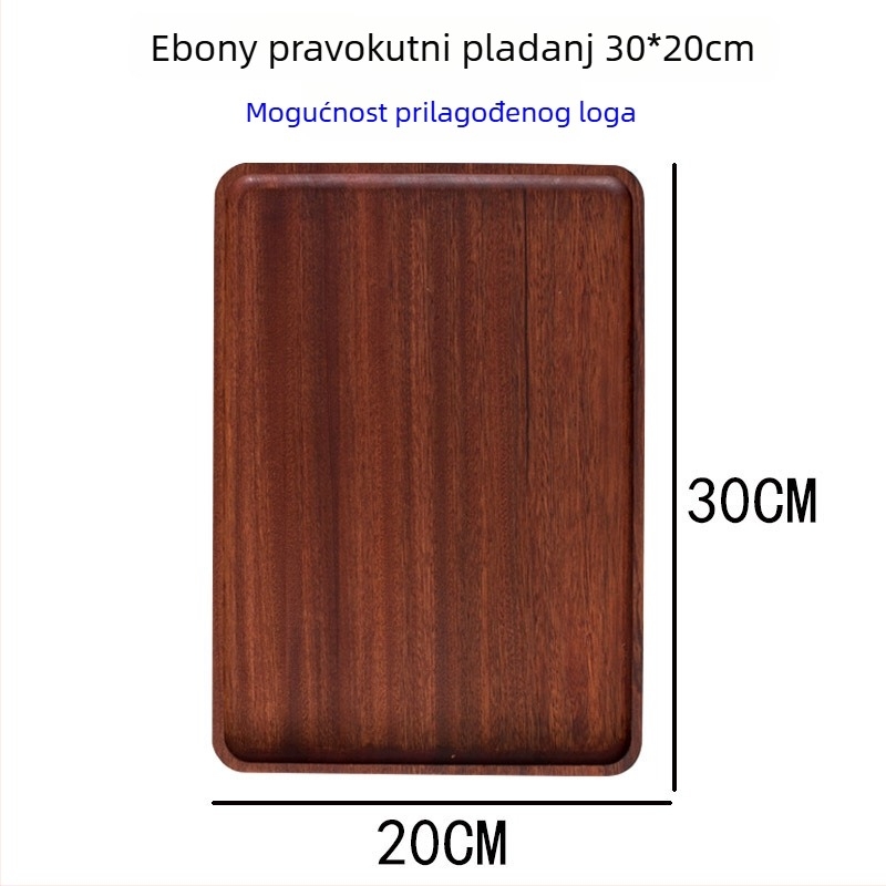 Drvena posuda za posluživanje – steak, pizza, kruh i sushi – nepravilni oblik, Light Luxury stil, mogućnost prilagodbe logotipom