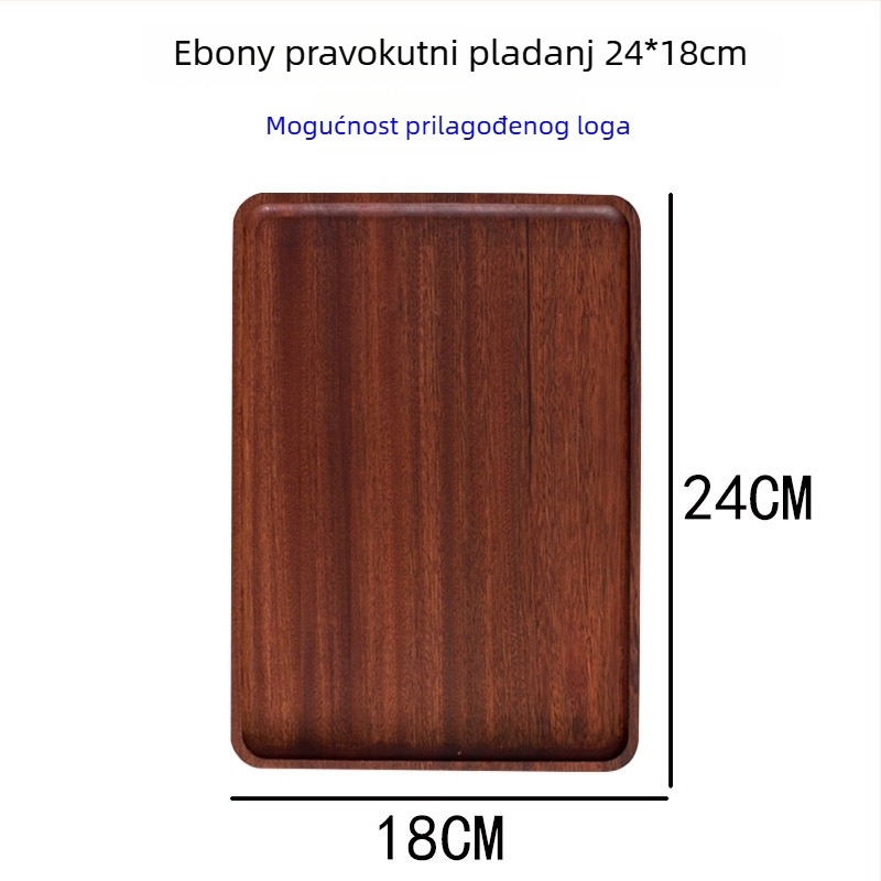 Drvena posuda za posluživanje – steak, pizza, kruh i sushi – nepravilni oblik, Light Luxury stil, mogućnost prilagodbe logotipom