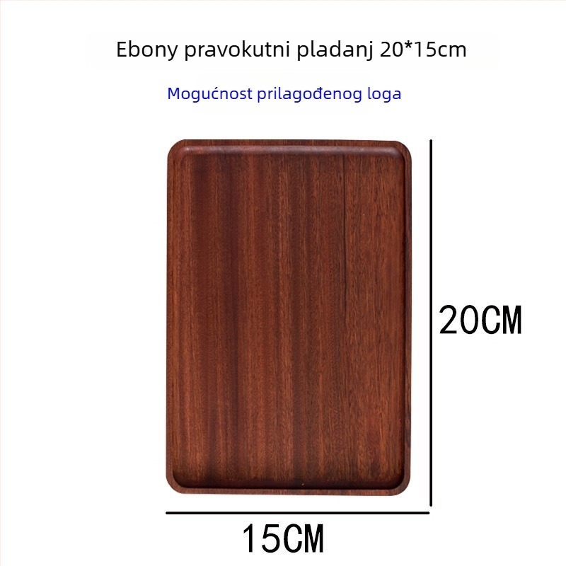 Drvena posuda za posluživanje – steak, pizza, kruh i sushi – nepravilni oblik, Light Luxury stil, mogućnost prilagodbe logotipom