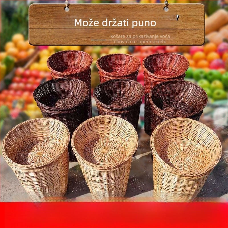 Koš za pohranu od vrbovih pruća i slame, model 001, moderni minimalistički stil, Liu yijiaju